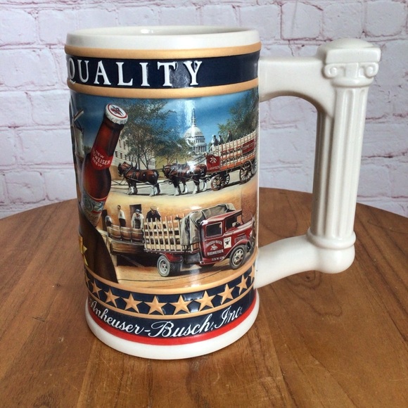 2002 State Convention Stein Budweiser Busch Family Series 16559 2 of 6 - Picture 2 of 6